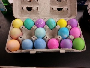 The end product of dyed eggs.